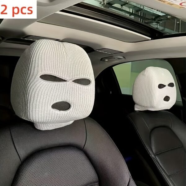 Vibrant Sentinel Mode Car Seat Headrest Cover - Premium Synthetic Fiber Decoration with Adjustable Straps for Enhanced Vehicle Interior Comfort and Style - Easy to Install and Clean - 图片 5
