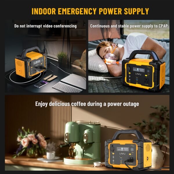 1000W(Peak 2000W)/1075Wh Portable Power Station With Foldable Solar Panel (200W), 1075Wh LiFePO4 (LFP) Battery, Fast Charging, Solar Generator Suitable For Family Emergency Outdoor Hunting Camping RV Trip - 图片 8