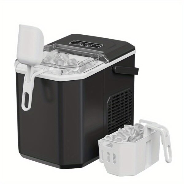 26 Pounds in 24 Hours Portable Countertop Ice Maker - Produces 9 Bullet Ice Cubes in 6 Minutes, Self-Cleaning, Suitable for Outdoor, Camping, RV and Party - 图片 3