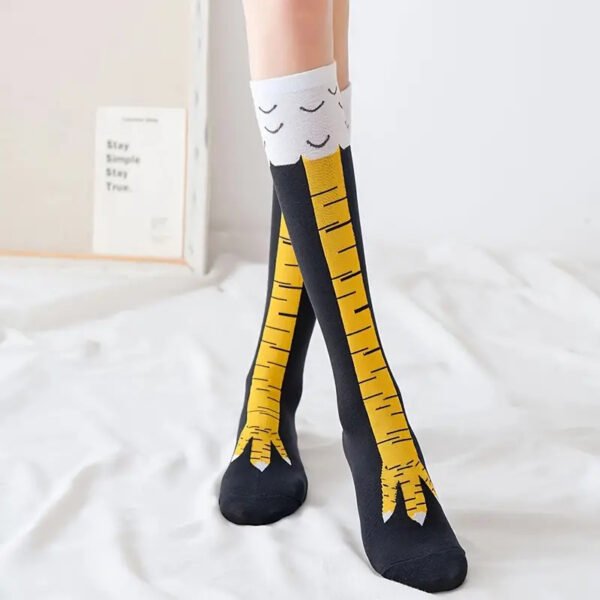 3 Pairs of Spoof Chicken Claw Long Socks, Novel and Quirky Knee High Socks, High Tube Socks, Comfortable and Breathable, Suitable for Various Activities, Role-playing, and Holiday Costumes - 图片 7