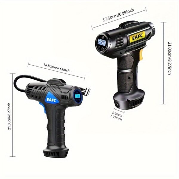 150PSI Cordless Tire Pump: USB Charging, Night-Light, & Pressure Gauge - Your Go-To for Cars, Bikes, and More! - 图片 2