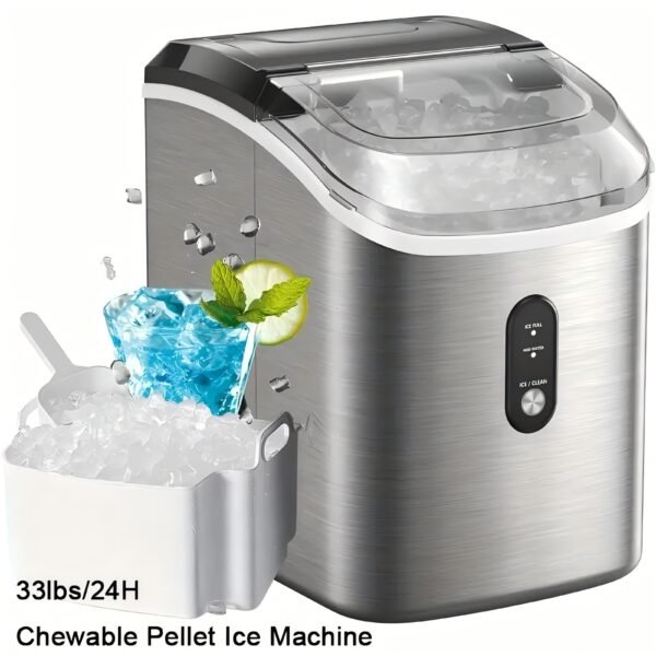 26 Pounds in 24 Hours Portable Countertop Ice Maker - Produces 9 Bullet Ice Cubes in 6 Minutes, Self-Cleaning, Suitable for Outdoor, Camping, RV and Party - 图片 15