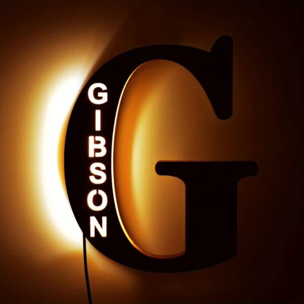 1pc Customized Wooden LED Letter Nightlight - 29cm Height Personalized Wall Lamp with Romantic Traditional Style, Custom Engravable Wood, Ideal Gift for Couples, Friends, and Family - 图片 13