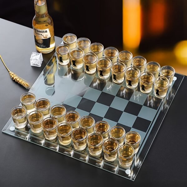 Bar Drinking Games Chess Game Set Party Favor with 32 Game Glasses Bar Entertainment Supplies