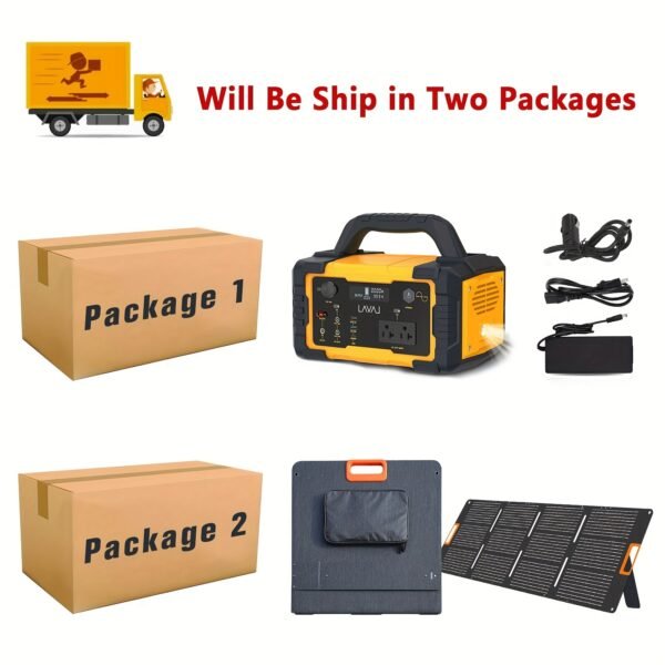 1000W(Peak 2000W)/1075Wh Portable Power Station With Foldable Solar Panel (200W), 1075Wh LiFePO4 (LFP) Battery, Fast Charging, Solar Generator Suitable For Family Emergency Outdoor Hunting Camping RV Trip - 图片 10