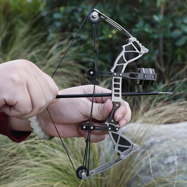 9.5" RH/LH Compound Bow and Arrows Set for Target Shooting, Hunting, and Survival - Perfect Archery Gift with Pocket Bow - 图片 6