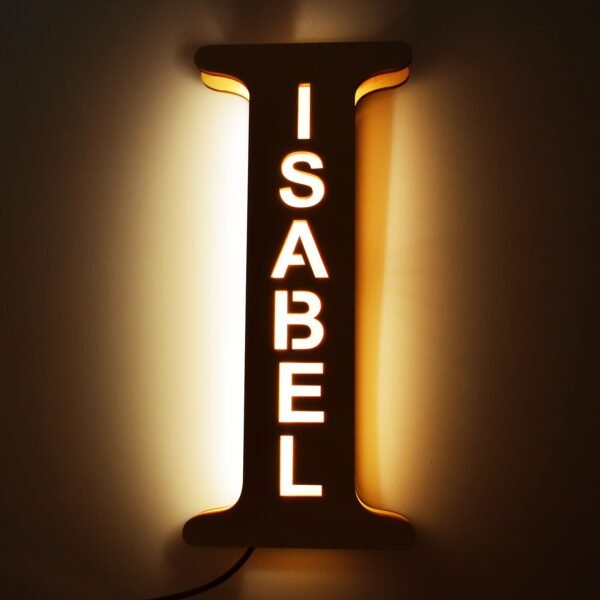1pc Customized Wooden LED Letter Nightlight - 29cm Height Personalized Wall Lamp with Romantic Traditional Style, Custom Engravable Wood, Ideal Gift for Couples, Friends, and Family - 图片 17
