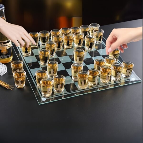 Bar Drinking Games Chess Game Set Party Favor with 32 Game Glasses Bar Entertainment Supplies - 图片 2