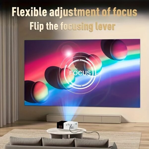 IWEEGA Mini Portable Projector High-Definition Movie Projector Bright 3000+ Lumen HD LED Light Source With USB, SD Connectivity, Button Control, For Home Cinemas And Outdoor Camping Adventures - 图片 2