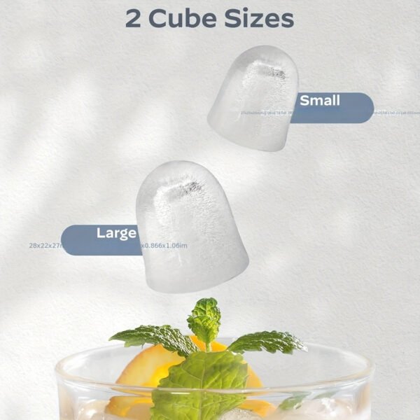 26 Pounds in 24 Hours Portable Countertop Ice Maker - Produces 9 Bullet Ice Cubes in 6 Minutes, Self-Cleaning, Suitable for Outdoor, Camping, RV and Party - 图片 12