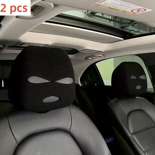 Vibrant Sentinel Mode Car Seat Headrest Cover - Premium Synthetic Fiber Decoration with Adjustable Straps for Enhanced Vehicle Interior Comfort and Style - Easy to Install and Clean - 图片 6