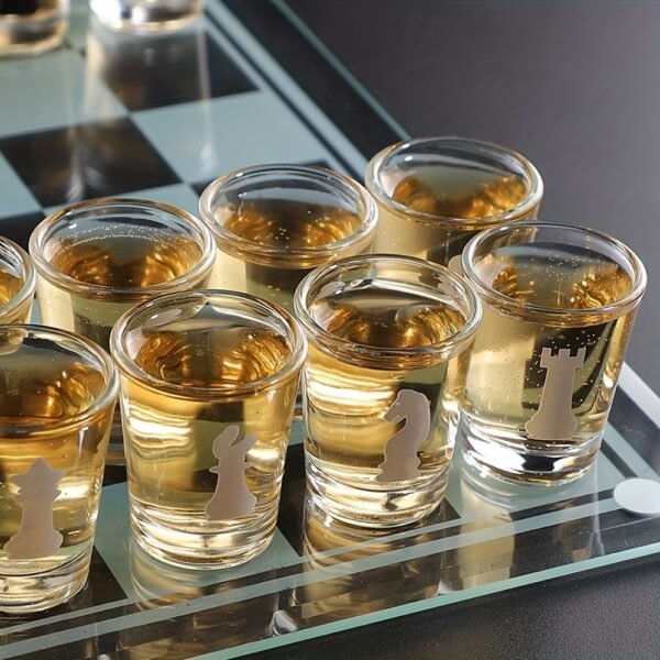 Bar Drinking Games Chess Game Set Party Favor with 32 Game Glasses Bar Entertainment Supplies - 图片 4