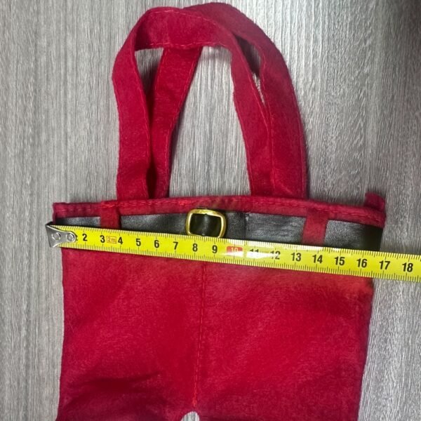 6pcs Santa Claus Pants Christmas Candy Bags - Small Polyester Gift Bags for Holiday & New Year Presents - 图片 8