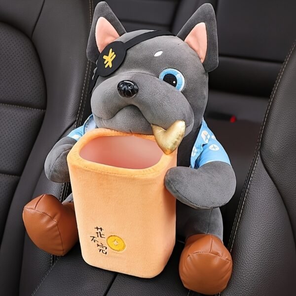 2-in-1 Car Tissue Holder & Trash Can - Lightweight, Cute Design for Driver's Seat Armrest - Fits Most Vehicles - 图片 6