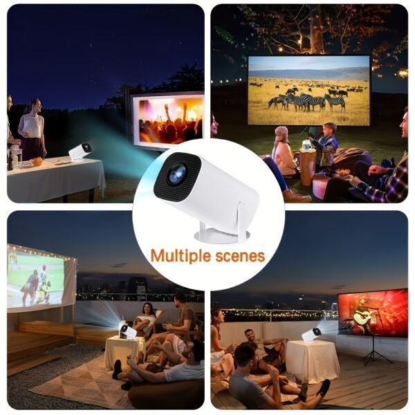 Portable 4K Mini Projector - Wireless 2.4/5G WiFi, BT 5.0, Android 11, Auto Keystone, 180° Rotation - Compact Home Theater for Movies, Gaming, and Entertainment - 图片 8